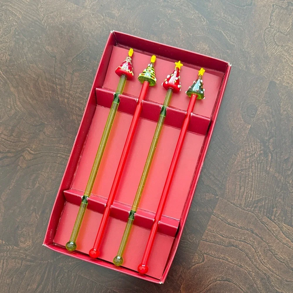 Pier 1 Holiday Red and Green Stir Sticks